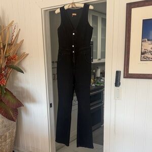 Black Pilcro Denim Sleeveless Jumpsuit